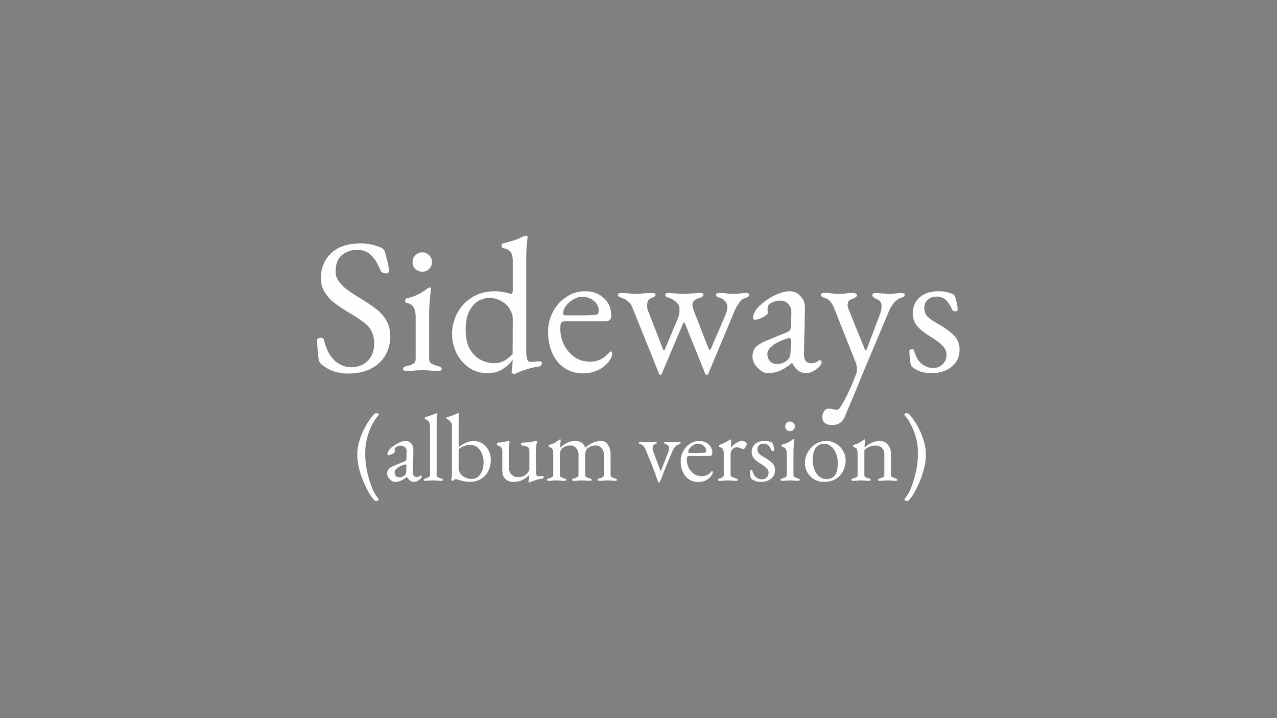 Sideways (piano solo version) — Nahre Sol | Pianist, Composer